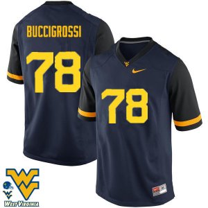Men's West Virginia Mountaineers NCAA #78 Jacob Buccigrossi Navy Authentic Nike Stitched College Football Jersey KA15J36AT